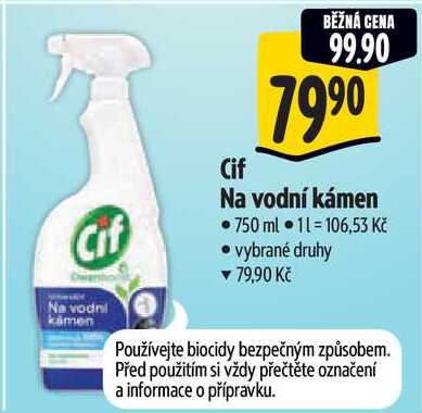Cif Na vodní kámen, 750 ml 