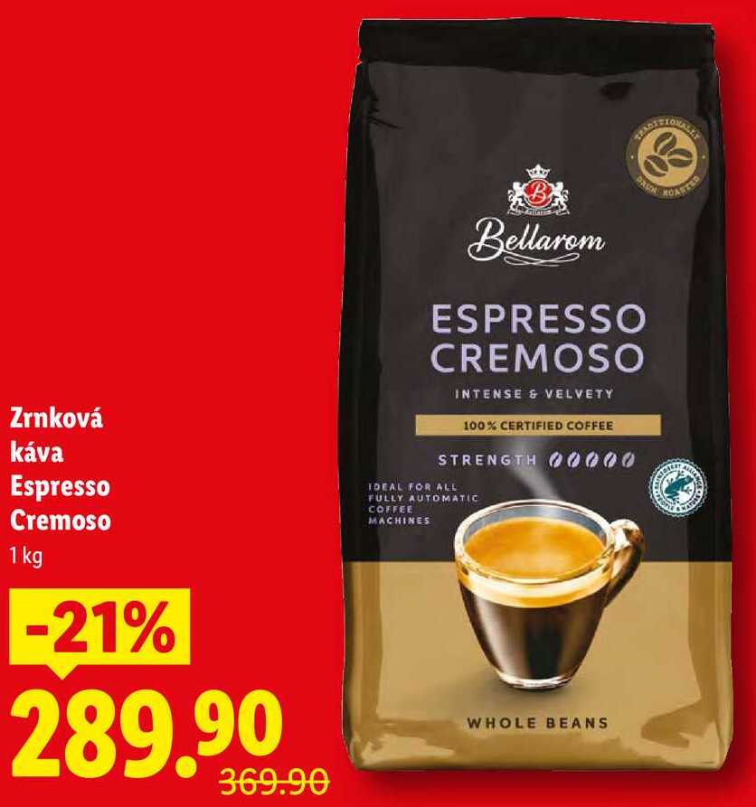 Zrnková káva Espresso Cremoso, 1 kg
