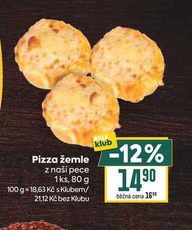 Pizza žemle z naší pece 1ks, 80 g 