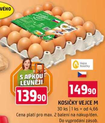 Kosičky vejce M 30 ks