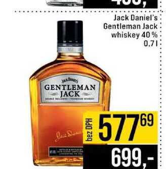 Jack Daniel's Gentleman Jack whiskey 40% 0.7l