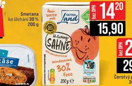 Smetana ke šlehání 30% äse 200 g 