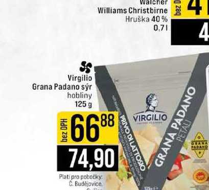 Virgilio Grana Padano sýr hobliny 125 g