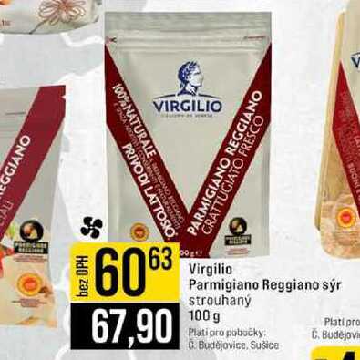 Virgilio Parmigiano Reggiano sýr strouhaný 100 g 