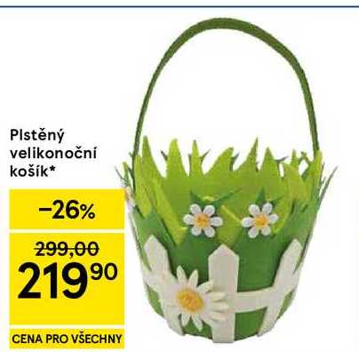 Plstěný velikonoční košík