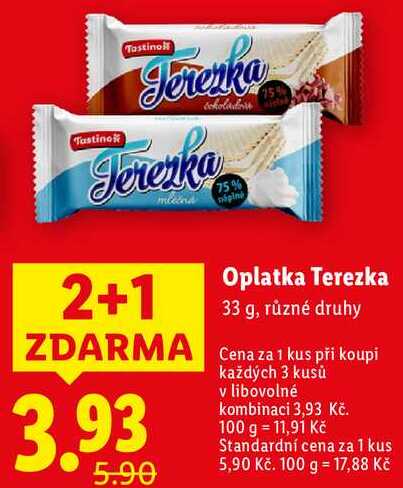 Oplatka Terezka, 33 g