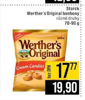 Storck Werther's Original bonbony různé druhy 70-90 g