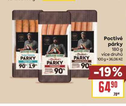 Poctivé párky 180 g 