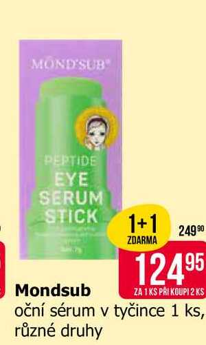 Mondsub oční sérum v tyčince 1 ks, různé druhy