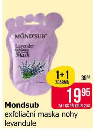 Mondsub exfoliační maska nohy levandule