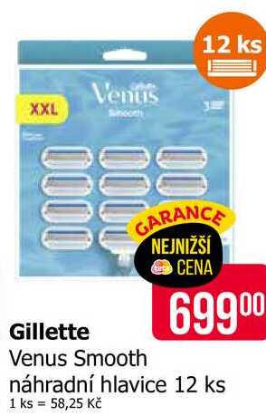 Venus Smooth náhradní hlavice 12 ks