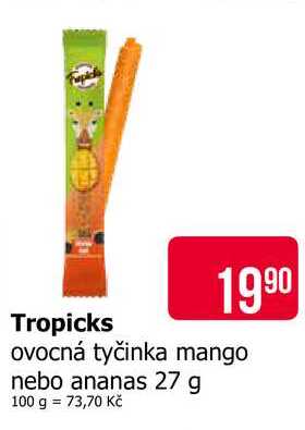 Tropicks ovocná tyčinka mango nebo ananas 27 g
