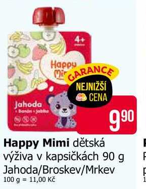 Happy Mimi dětská výživa v kapsičkách 90 g