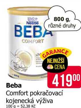 Beba Comfort pokračovací kojenecká výživa 800g