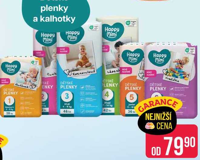 Happy Mimi plenky a kalhotky 28-46ks