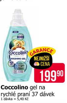 Coccolino gel na rychlé praní 37 dávek