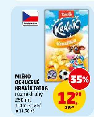 MLÉKO OCHUCENÉ KRAVÍK TATRA, 250 ml 