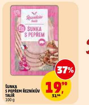 ŠUNKA S PEPŘEM ŘEZNÍKŮV TALÍŘ, 100 g 