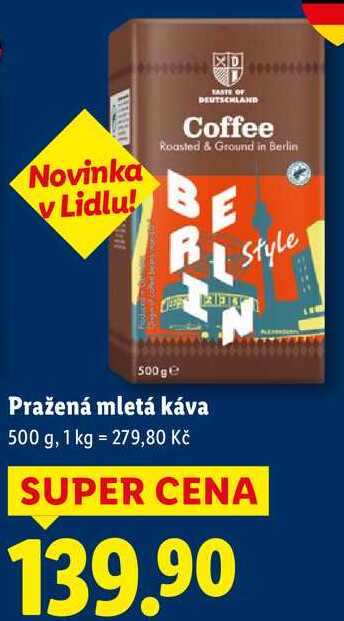 Pražená mletá káva, 500 g