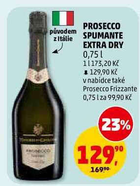 PROSECCO SPUMANTE EXTRA DRY, 0,75 l