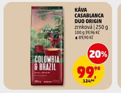 KÁVA CASABLANCA DUO ORIGIN zrnková, 250 g 