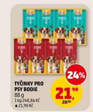 TYČINKY PRO PSY BODIE, 88 g