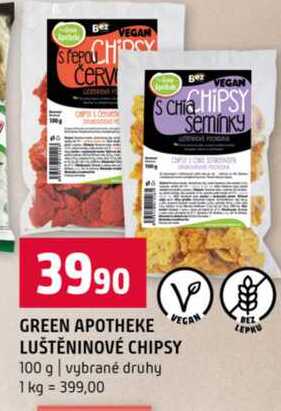 GREEN APOTHEKE LUŠTĚNINOVÉ CHIPSY 100 g