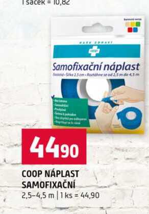 COOP NÁPLAST SAMOFIXAČNÍ 2,5-4,5 m 1 ks