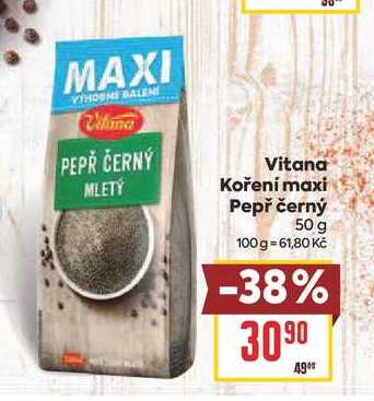 Vitana Kořeni maxi Pepř černý 50g