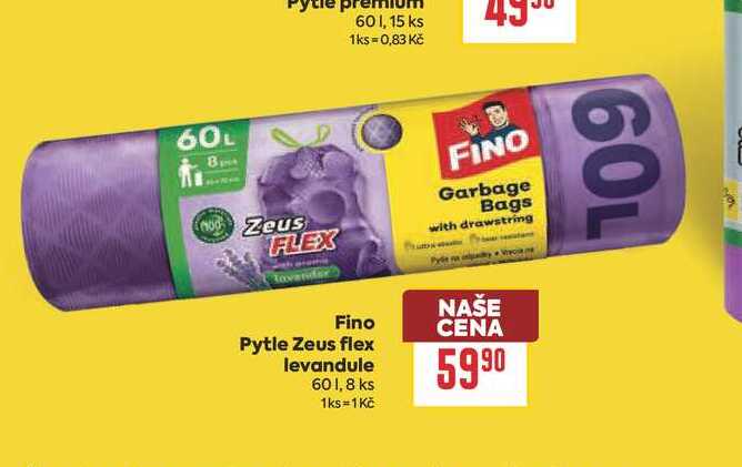 Fino Pytle Zeus flex levandule 60 1,8 ks
