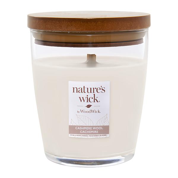 Wood Wick Cashmere Wool Vonná svíčka ve skle střední