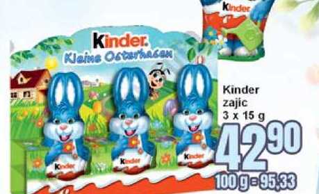 Kinder zajic 3 x 15 g