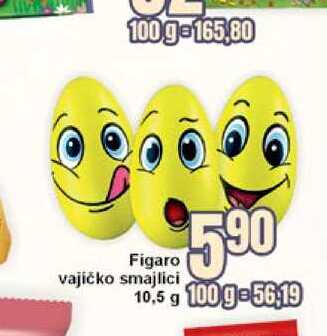 Figaro vajíčko smajlíci 10,5 g 