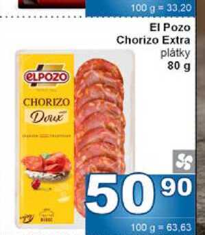 El Pozo Chorizo Extra plátky 80 g 