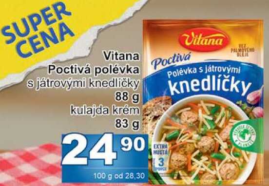Vitana Poctivá polévka s játrovými knedlíčky 88 g 