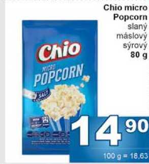 Chio micro Popcorn slaný máslový sýrový 80 g