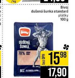 Bivoj dušená šunka standard plátky 100 g