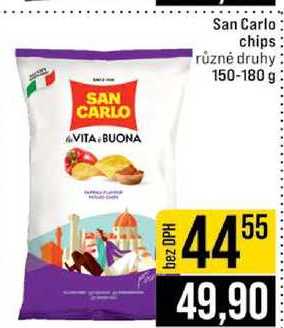 San Carlo chips různé druhy 150-180 g