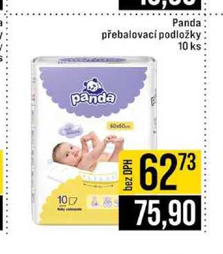 Panda přebalovací podložky panda 60x50m 10 ks