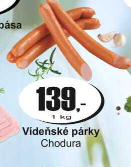 Vídeňské párky Chodura 1 kg