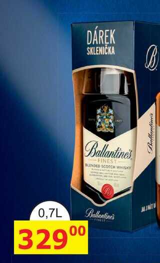 Ballantine's Finest Skotská whisky 70cl + sklenička