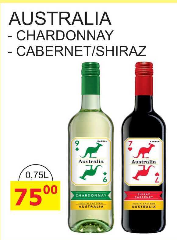 AUSTRALIA víno 0,75l