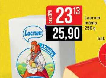 Lacrum máslo 250 g  v akci