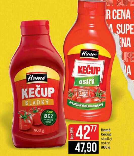 Hamé kečup sladký ostry 900 g