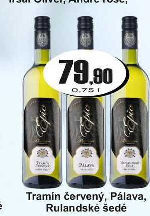 Tramín červený, Pálava, Rulandské šedé 0,75 L