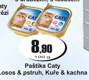Paštika Caty Losos & pstruh, Kuře & kachna 100 g 