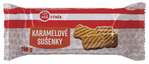 VÁŠ VÝBĚR Karamelové sušenky, 190 g