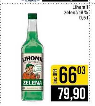 Lihomil zelená 18% 0,5l