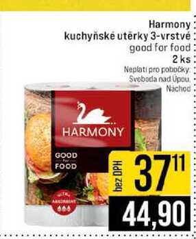 Harmony kuchyňské utěrky 3-vrstvé good for food 2 ks
