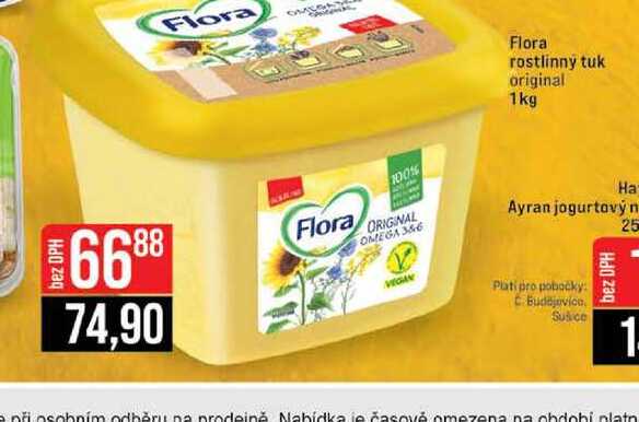 Floral rostlinný tuk original 1kg